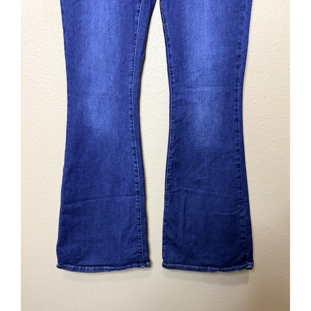 Judy Blue Patch‎ Pocket High Rise Flare Fit Dark Wash Jeans SZ 15 32 - Picture 2 of 9